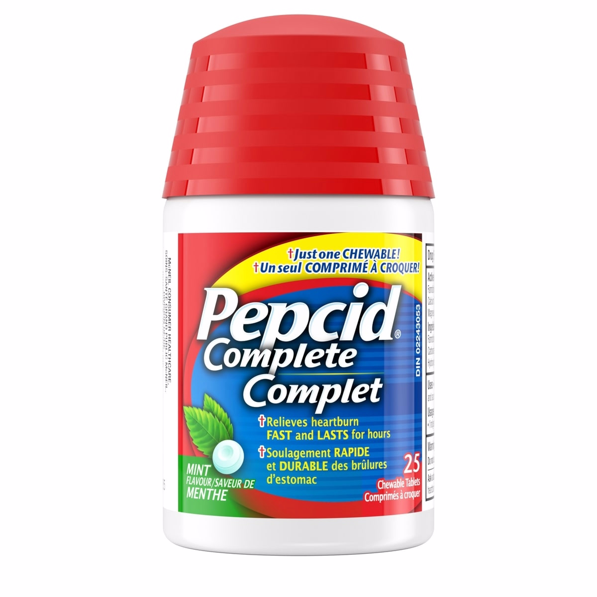 PEPCID Complete 25 Chewable Mint Tablets