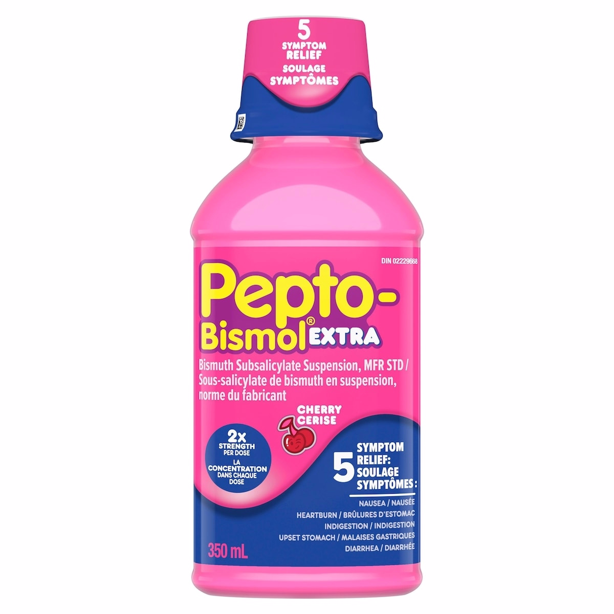 PEPTO LIQUID EXTRA STRENGTH CHERRY for Nausea, Heartburn, Upset Stomach, Indigestion, and Diarrhea, 12oz/350ML