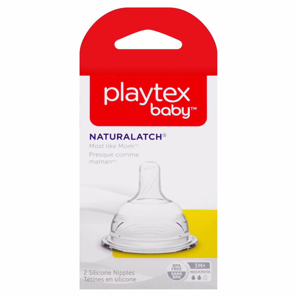 Playtex Baby Naturalatch Most Like Mom Silicone Baby Bottle Nipples Clear