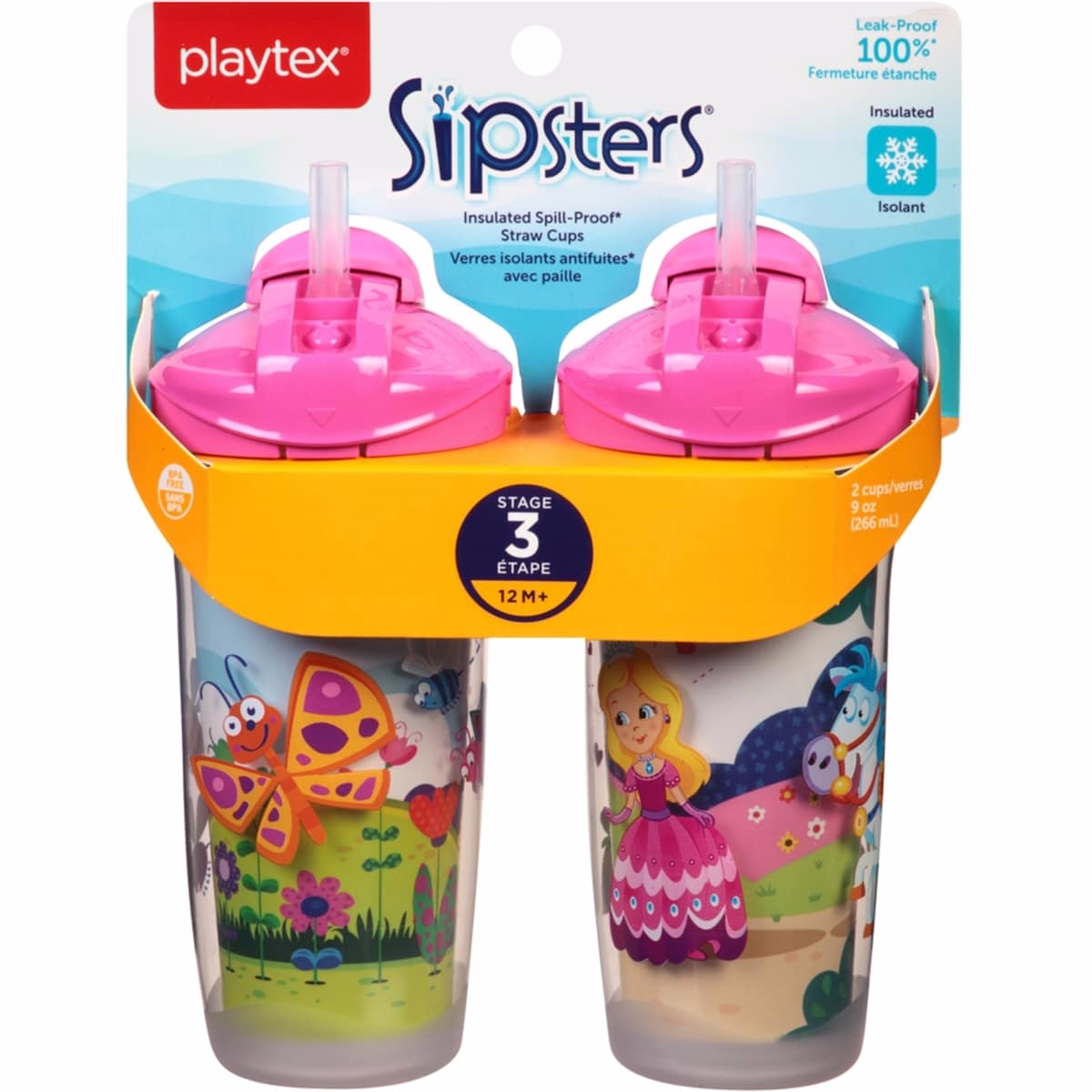 Playtex Sipsters Spill-Proof Kids Straw Cups, Stage 3
