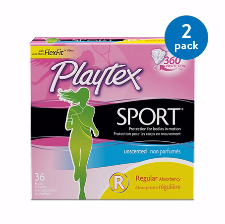 Playtex Sport Regular Tampons Unscented, Regular - 36.0 Ea