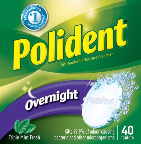 Polident Overnight Denture Cleanser