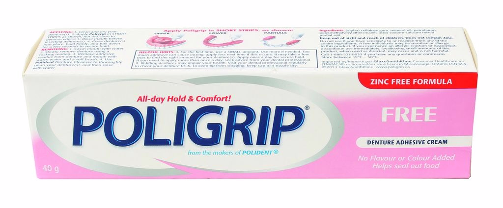 Poligrip Free Denture Adhesive Cream