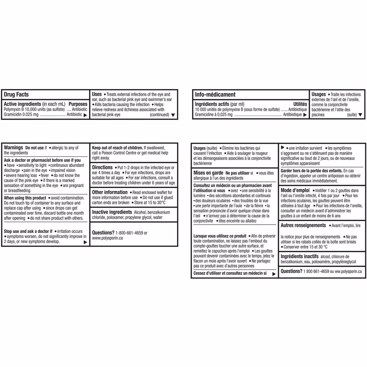 Polysporin Antibiotic Eye & Ear Drops 15ml