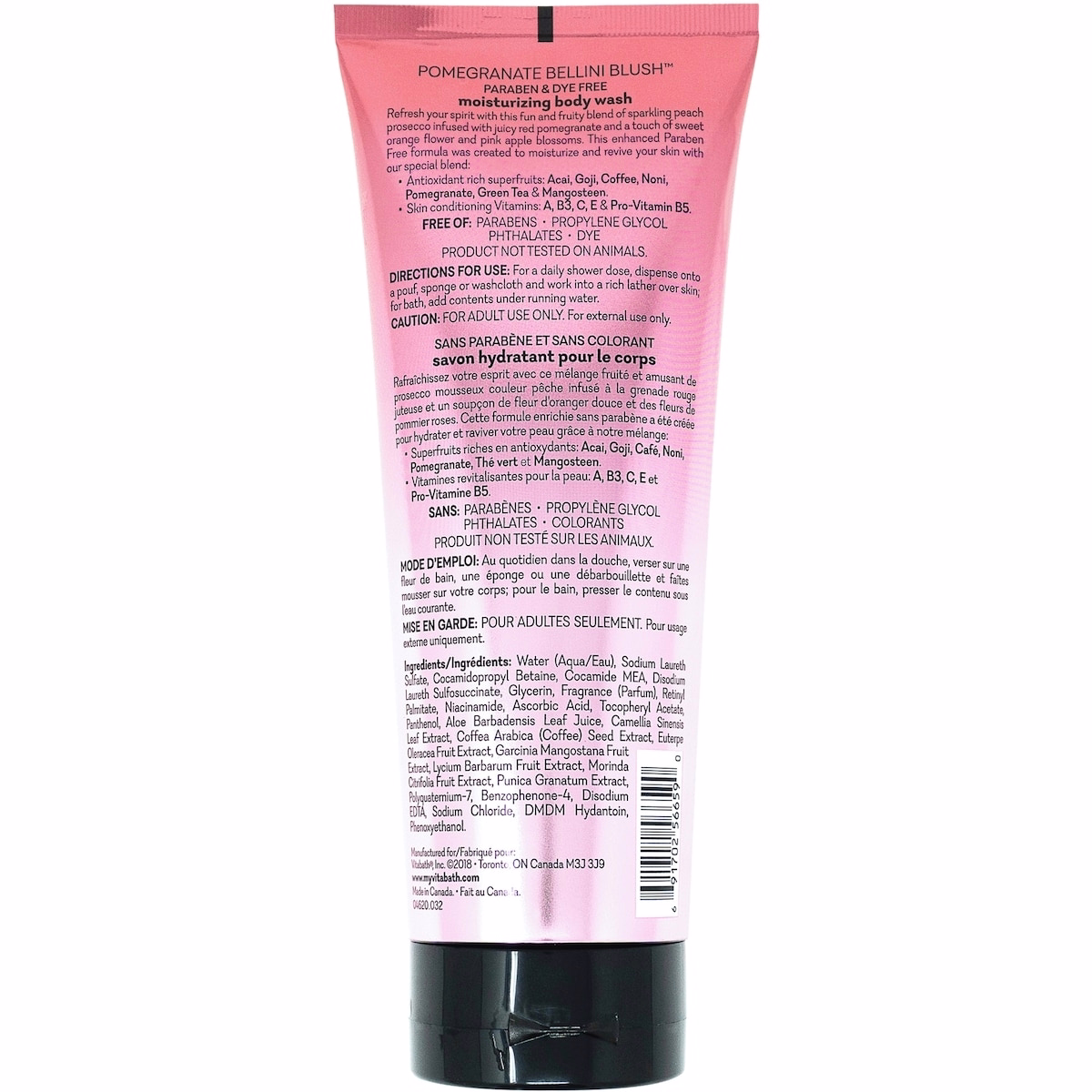 Pomegranate Bellini Blush Paraben & Dye Free Mositurizing Body Wash