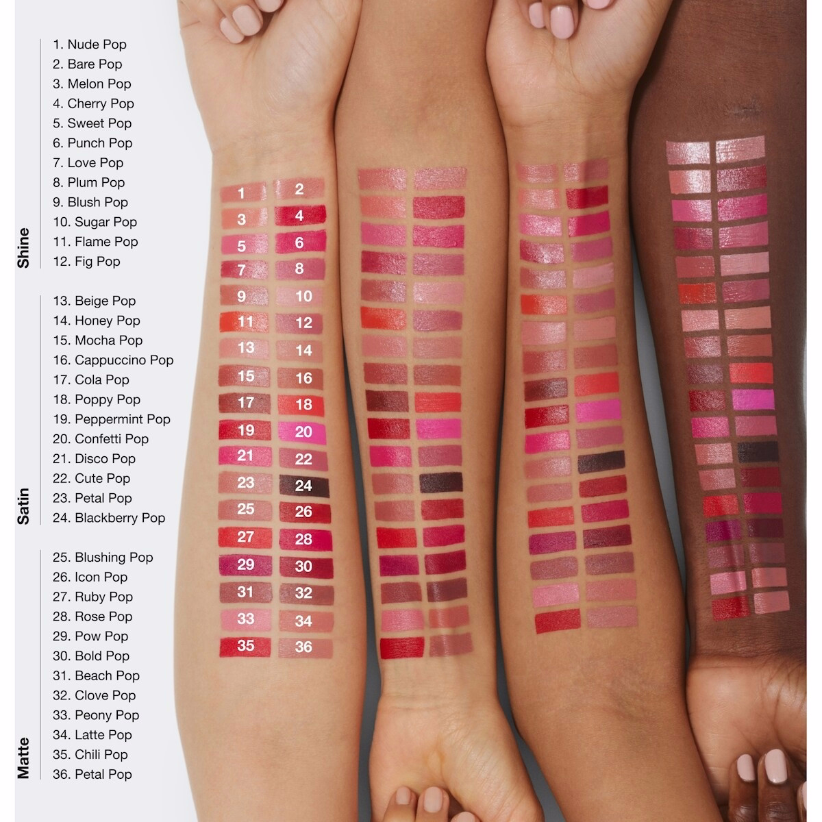 Rouge à lèvres Pop Longue tenue Rouge à lèvres Pop Longue tenue