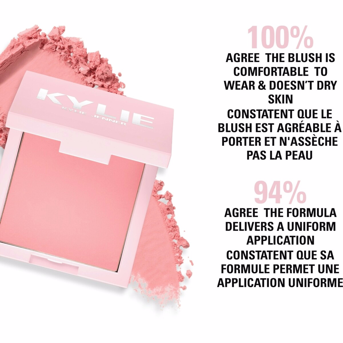 Poudre de blush pressée, longue tenue, se fond facilement, éclat doux-mat sain, végan Poudre de blush pressée, longue tenue, se fond facilement, éclat doux-mat sain, végan