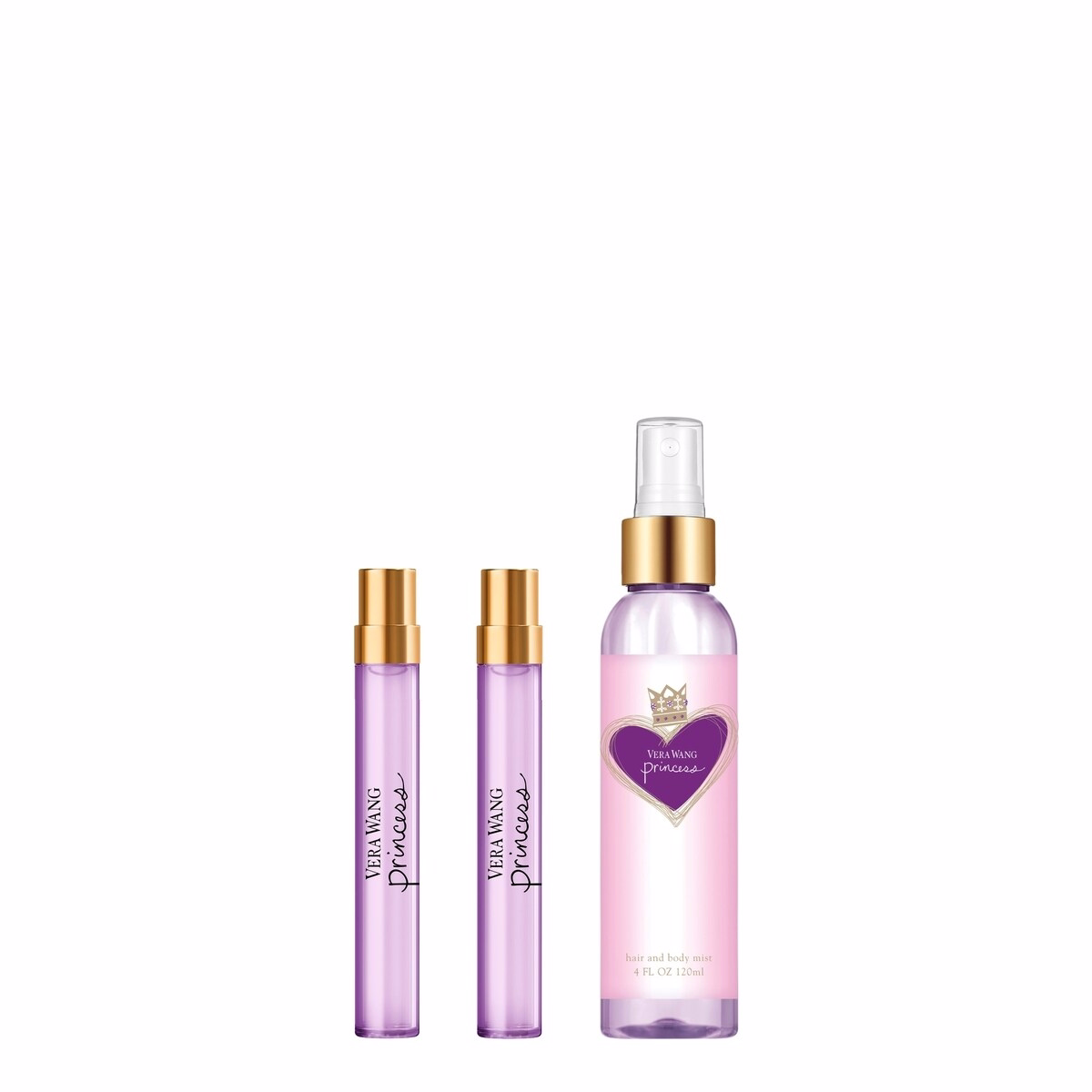 Eau de Toilette Princess et Brume corporelle pour femmes - Coffret Trio Fruité-Floral