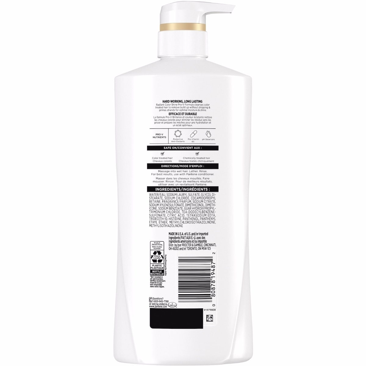 PRO-V Radiant Color Shine Shampoo, 17.9oz/530mL