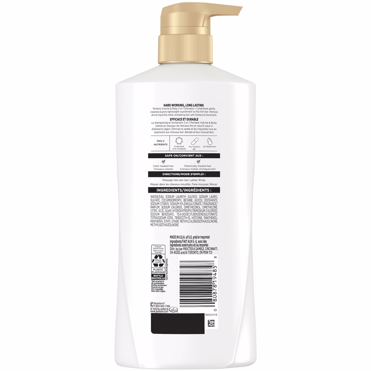 PRO-V Volume & Body 2in1 Shampoo + Conditioner, 17.9oz/530mL