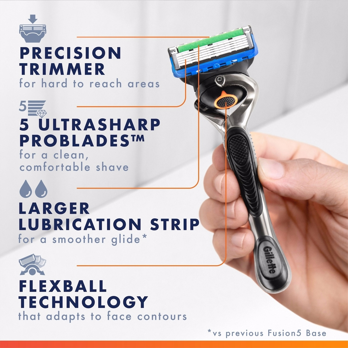 ProGlide Shaving Razor for Men, 1 Razor Handle, 2 Razor Blade Refills, FlexBall Razor Handle and Precision Trimmer for Men ProGlide Shaving Razor for Men, 1 Razor Handle, 2 Razor Blade Refills, FlexBall Razor Handle and Precision Trimmer for Men