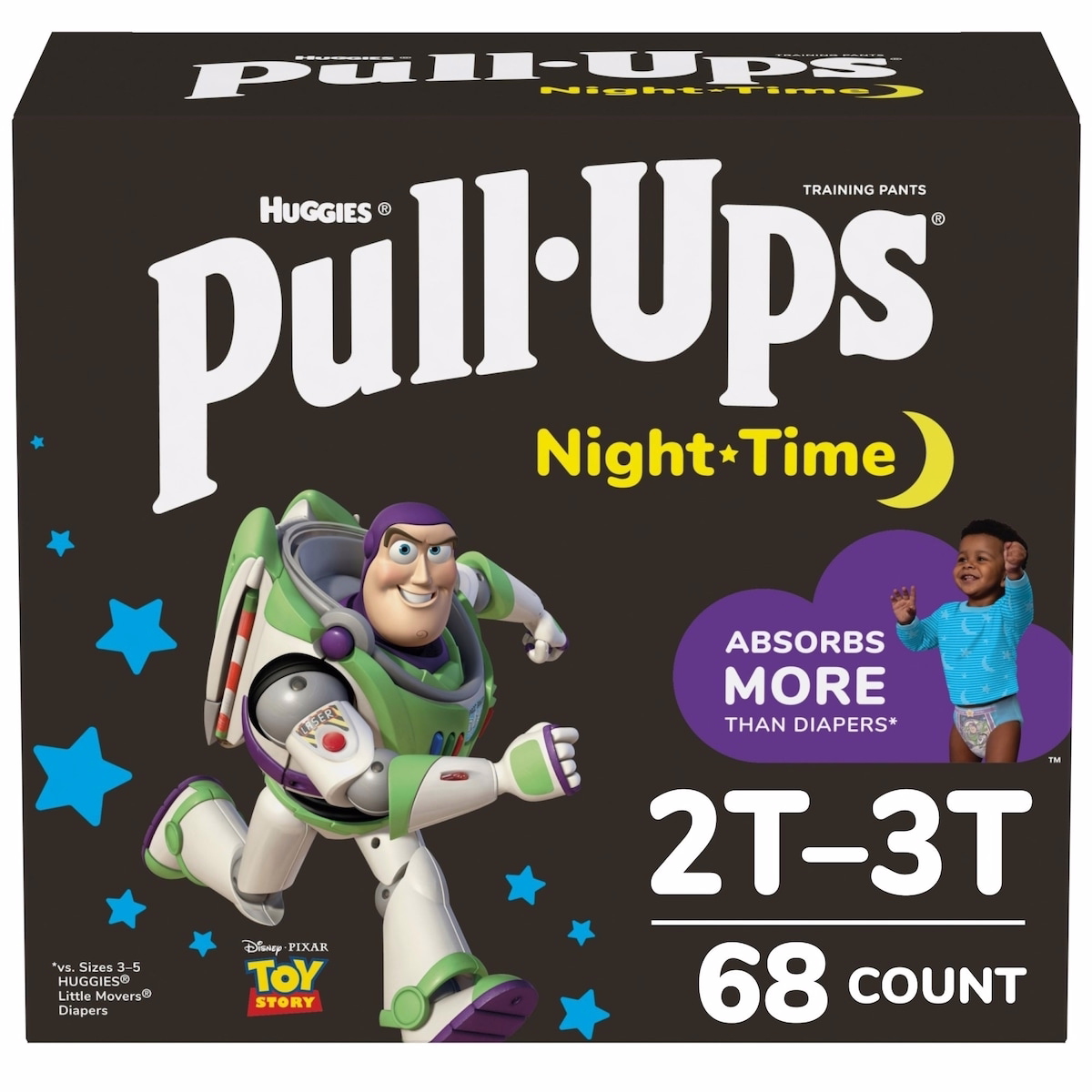 Pull-Ups Boys' Night-Time Potty Training Pants, 2T-3T, 68 Ct Pull-Ups Boys' Night-Time Potty Training Pants, 2T-3T, 68 Ct