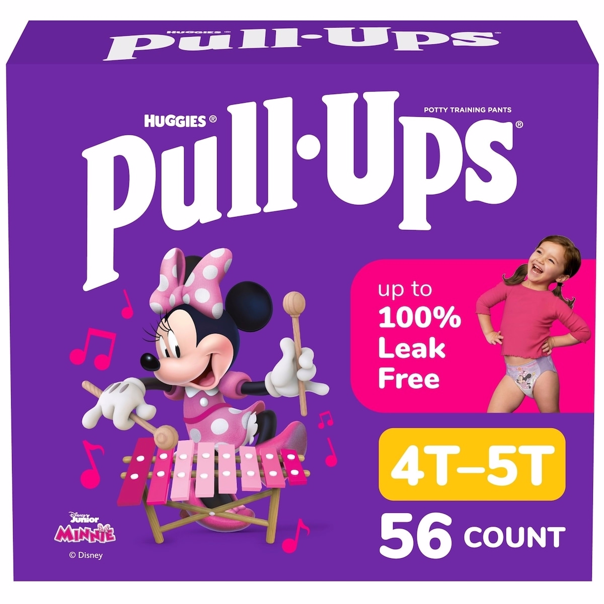 Pull-Ups 女孩 如廁訓練褲 尺碼 6，4T-5T，56 件
