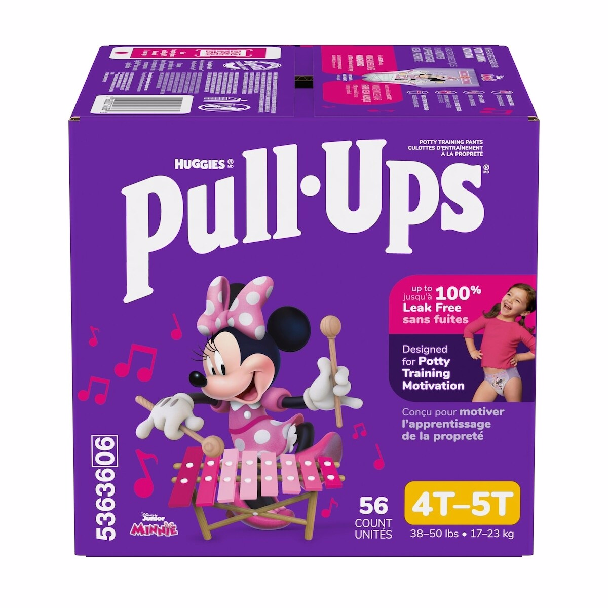Pull-Ups 女孩 如廁訓練褲 尺碼 6，4T-5T，56 件