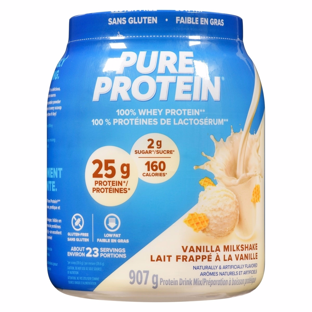 Pure Protein Powder,  Vanilla Cream Whey Powder , Great for Shakes