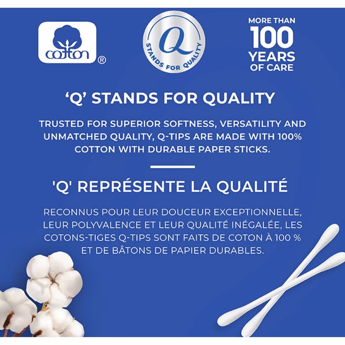 Q-Tips Cotton Swabs Vanity Tub