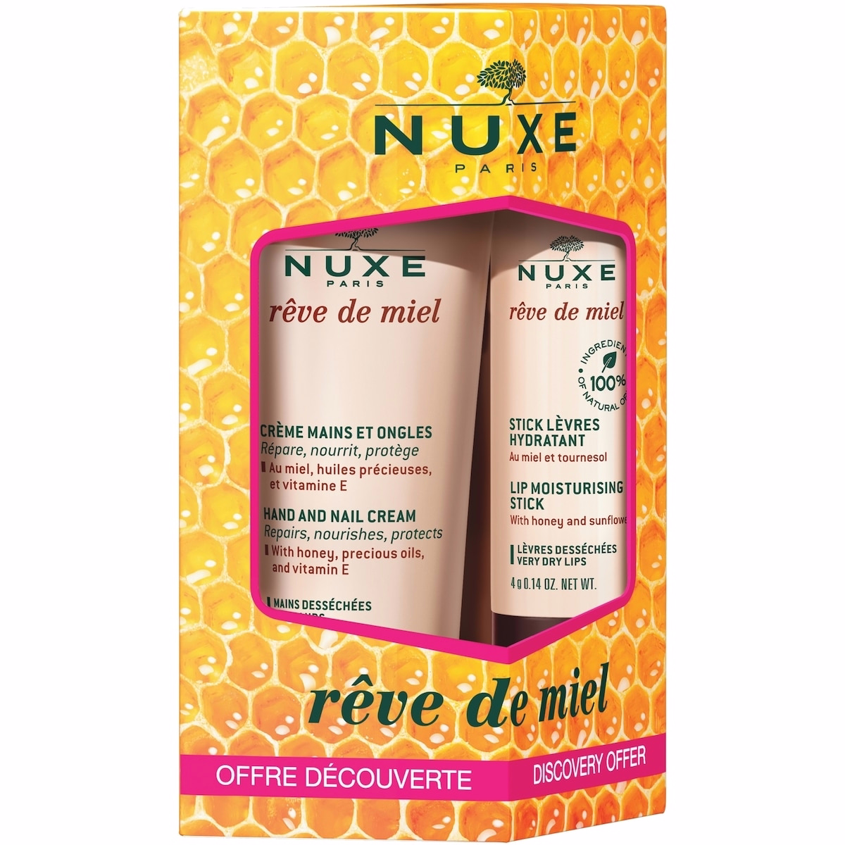 Rêve de Miel Duo Lip Stick Hand Cream