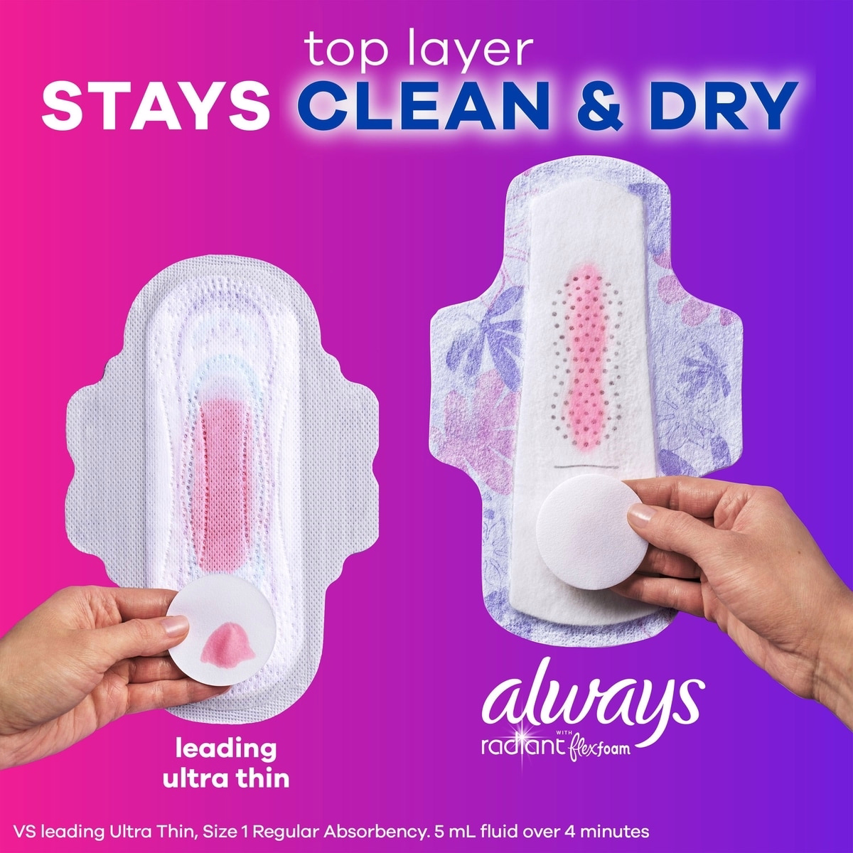 Radiant Feminine Pads for Women, Size 3 Heavy, with Wings, Light Clean Scent Radiant Feminine Pads for Women, Size 3 Heavy, with Wings, Light Clean Scent