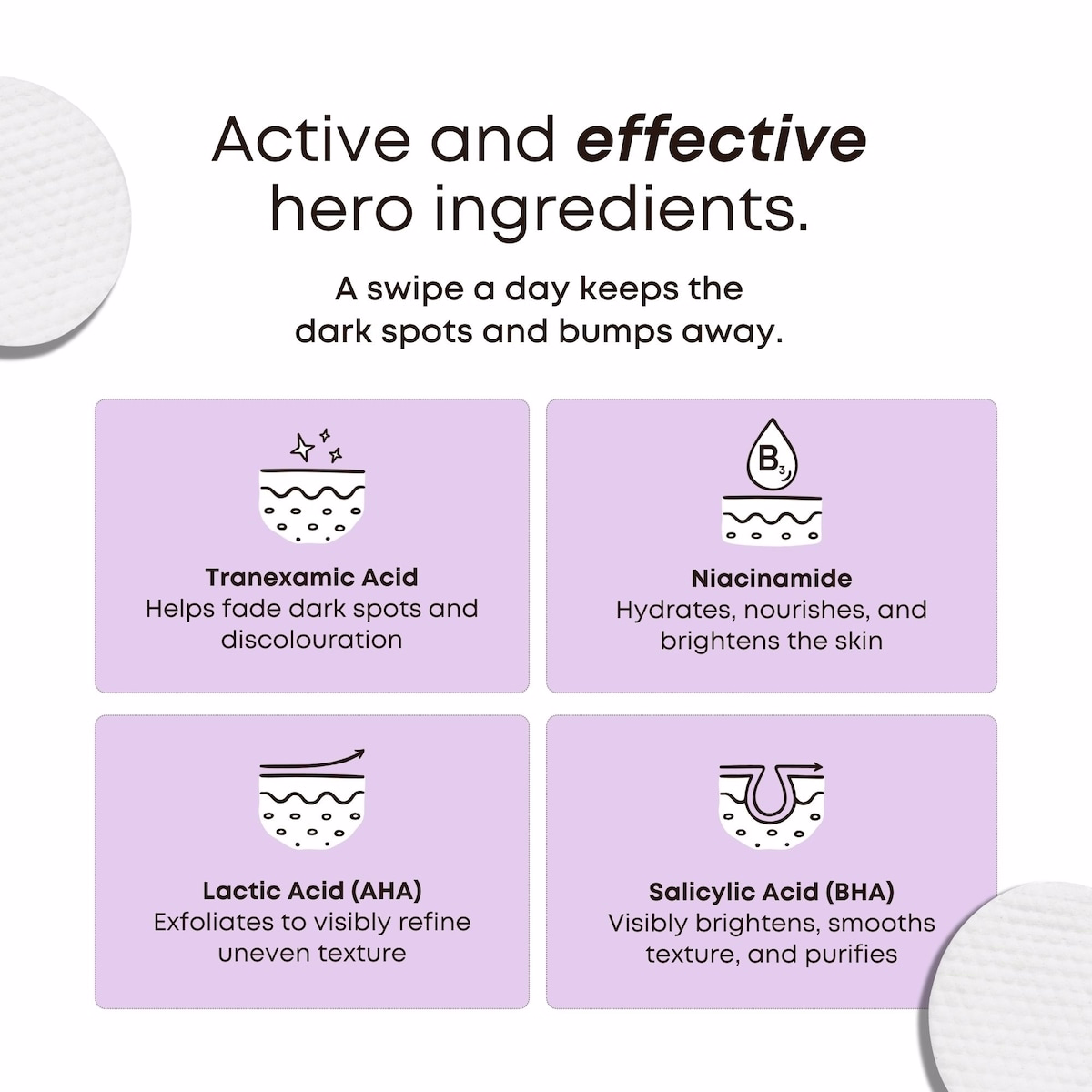 Radiant Reset 去角質爽膚棉片(暗斑與毛髮倒生) Radiant Reset 去角質爽膚棉片,適用於暗斑與毛髮倒生