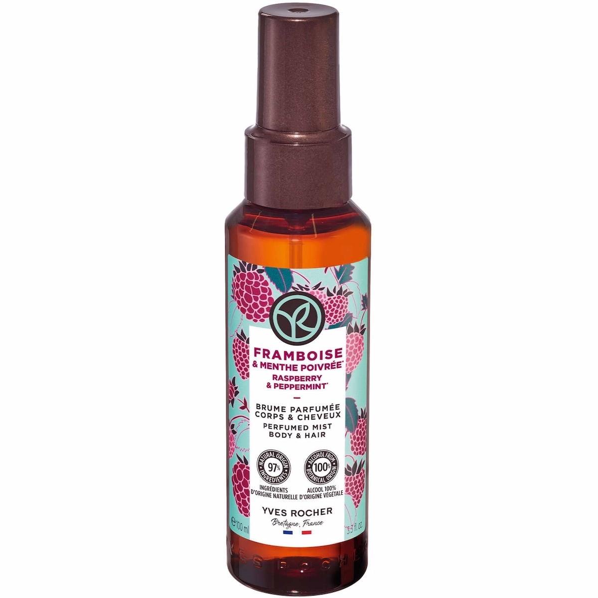 Brume parfumée Raspberry & Peppermint pour cheveux et corps