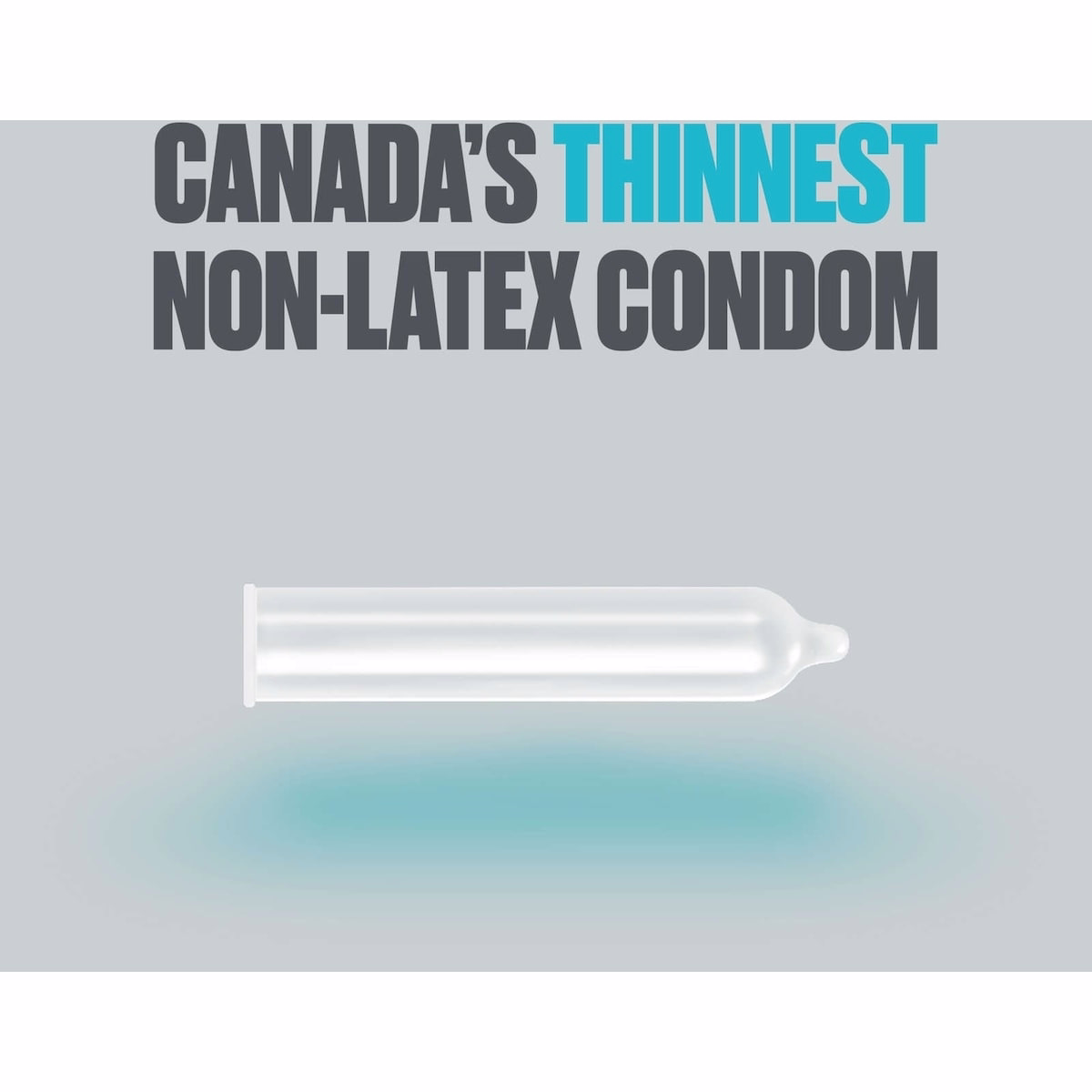 Raw Non-Latex Lubricated Pure Feel Condoms, Canada’s Thinnest Non-Latex Condom 8 ct
