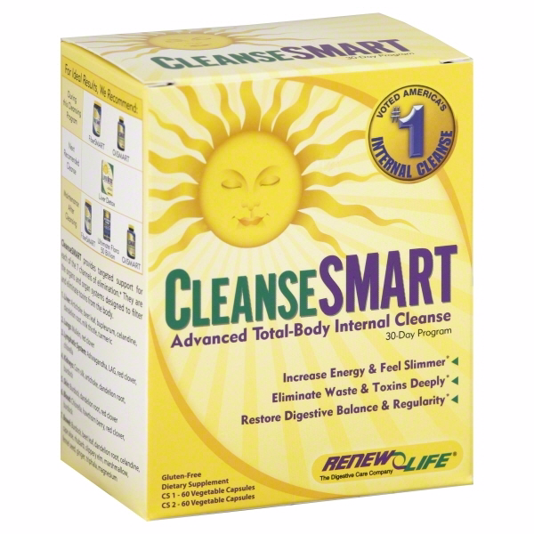 Renew Life Cleansesmart Advanced Dietary Supplement Vegetable Capsules - 120.0 Oz