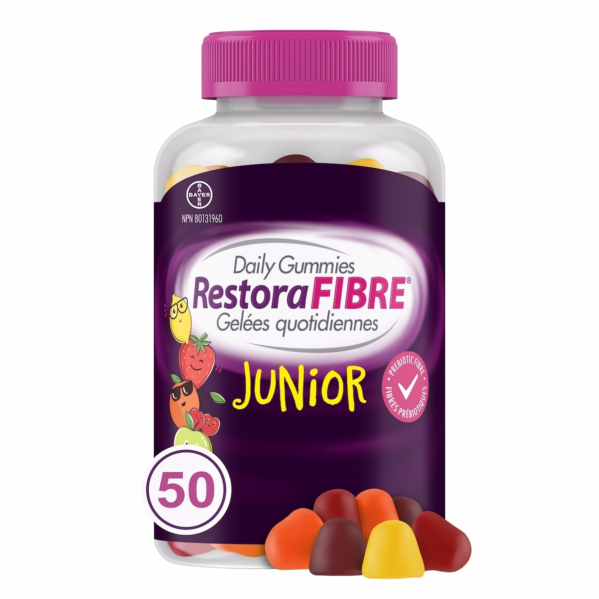 RestoraFIBRE Junior Daily Prebiotic Fibre Gummies for Kids