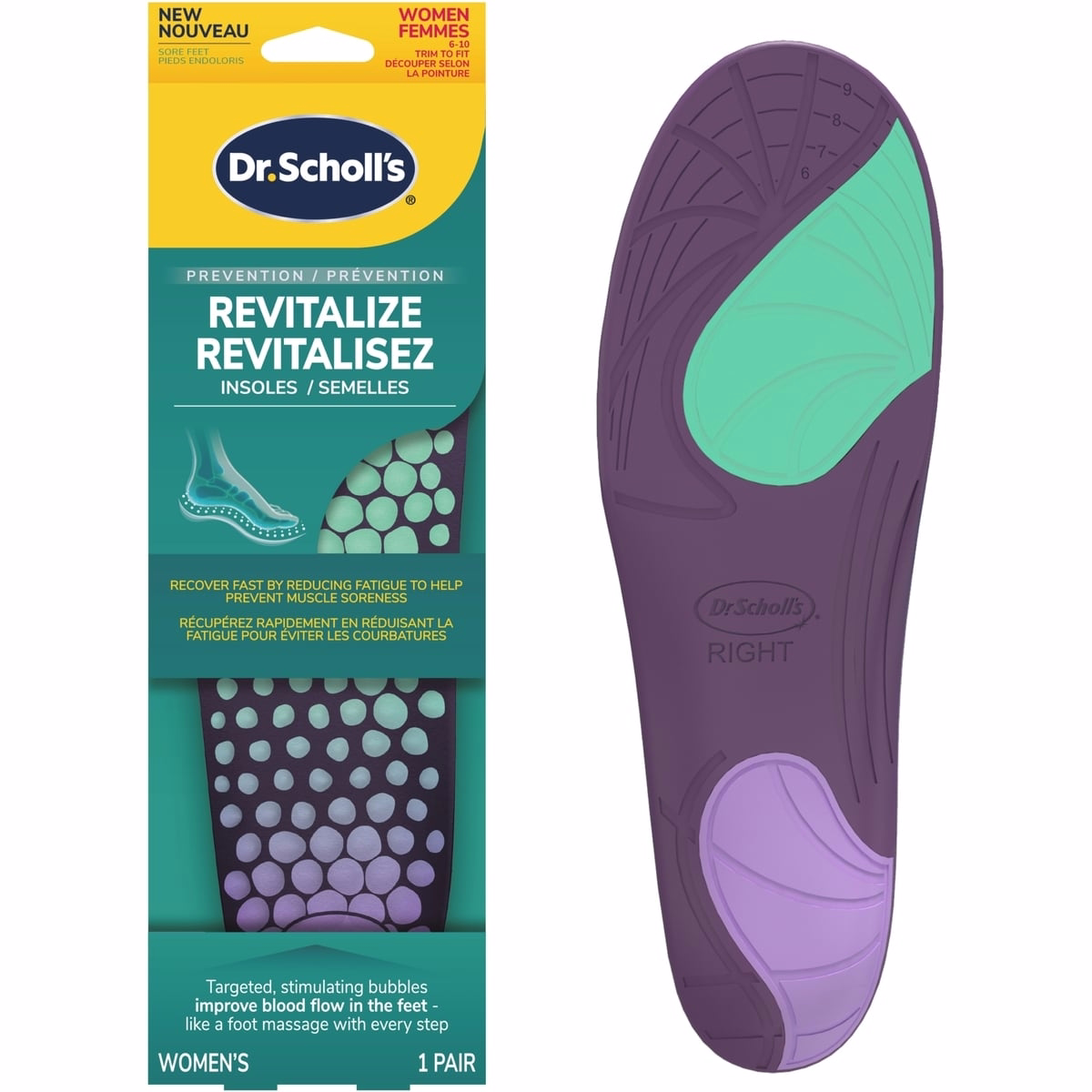 Revitalize Recovery Insole Orthotics, Women, Size 6-10