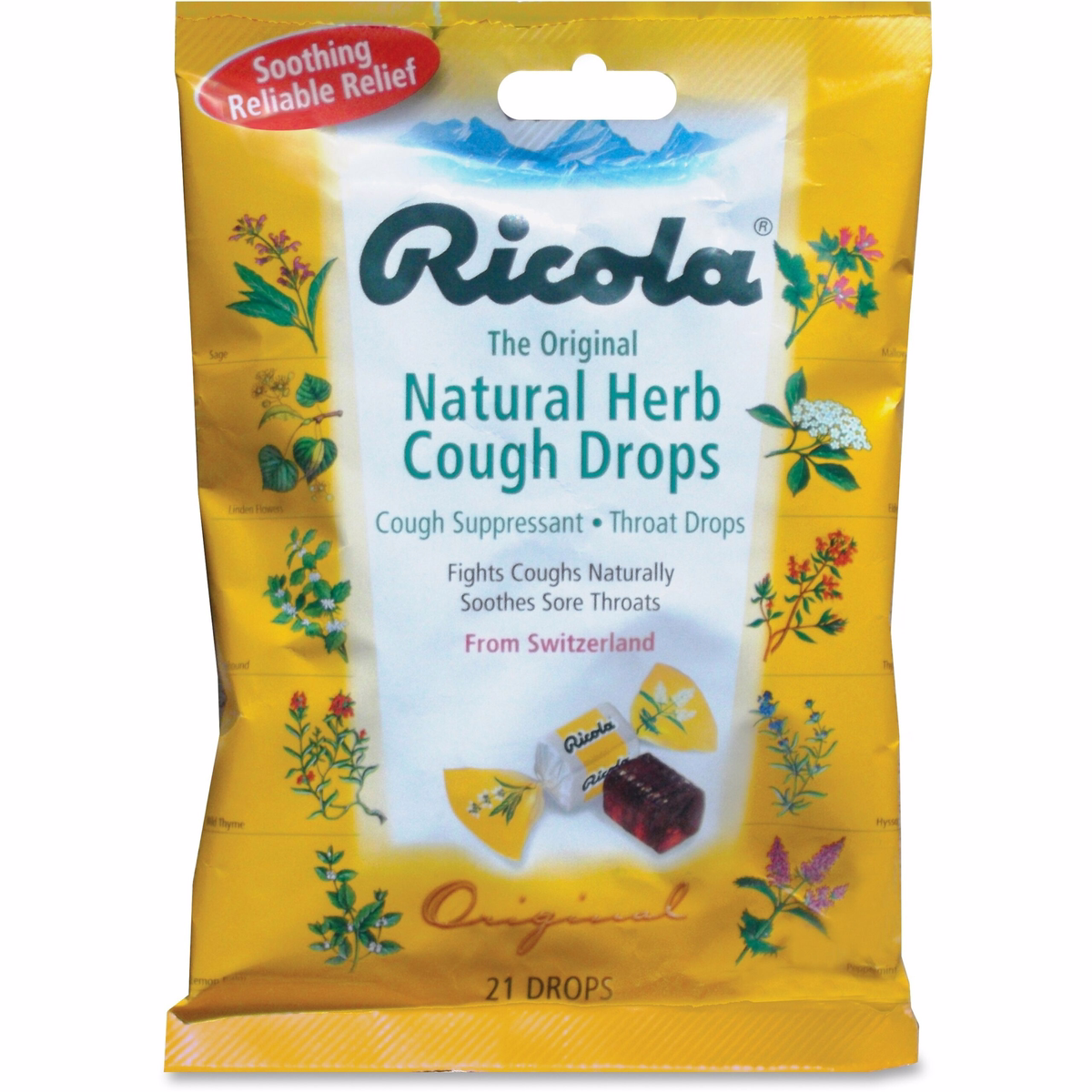 Ricola,自然草本,21 片裝 Ricola,自然草本,21 片裝