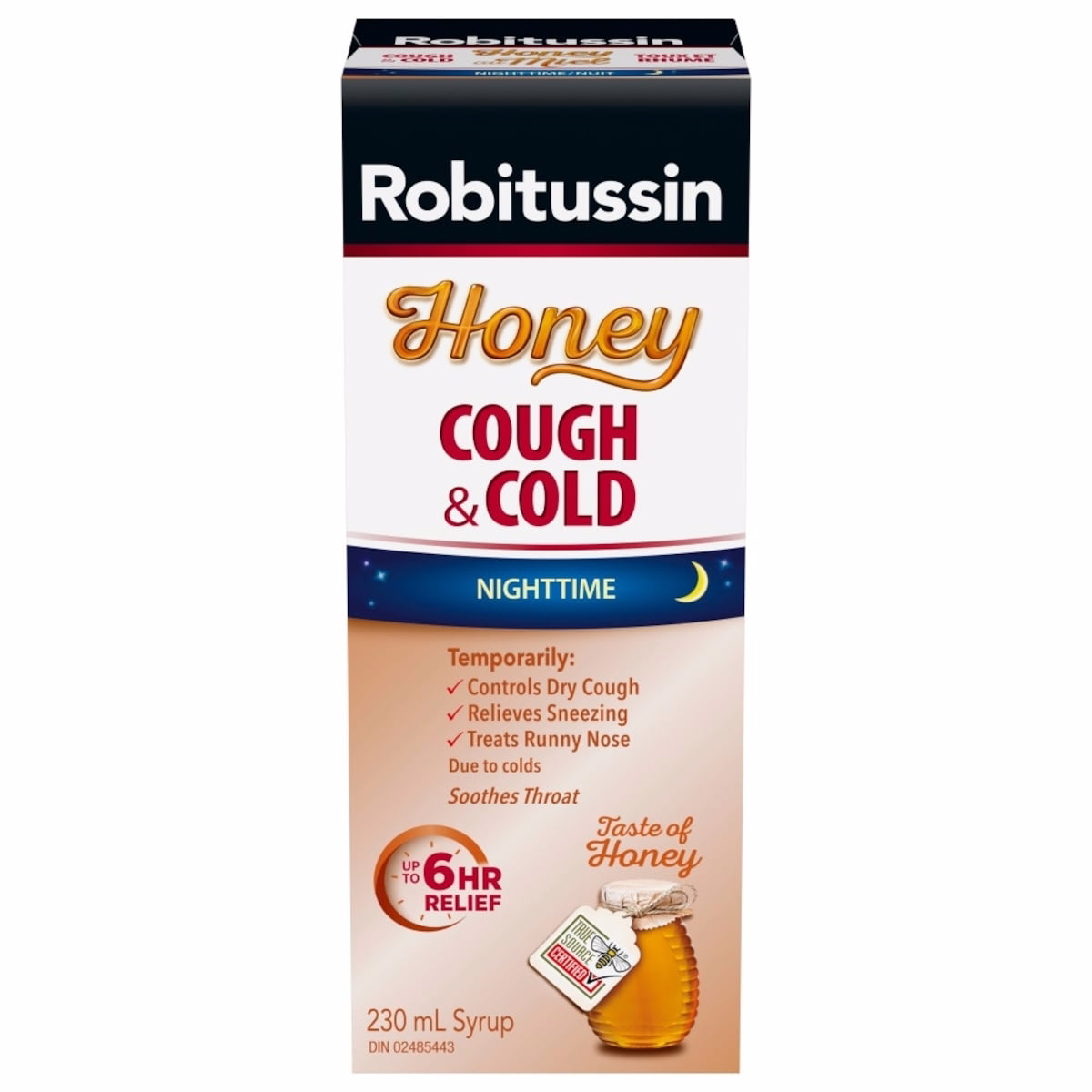 Robitussin Cough & Cold Syrup Honey Nighttime 230 ml Robitussin Cough & Cold Syrup Honey Nighttime 230 ml