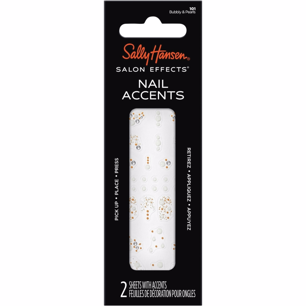 Salon Effects Nail Accents, Nail Art Decals, Easy to Use, No Commitment, Use On Nail Polish or Bare Nails, Mix and Match Different Styles