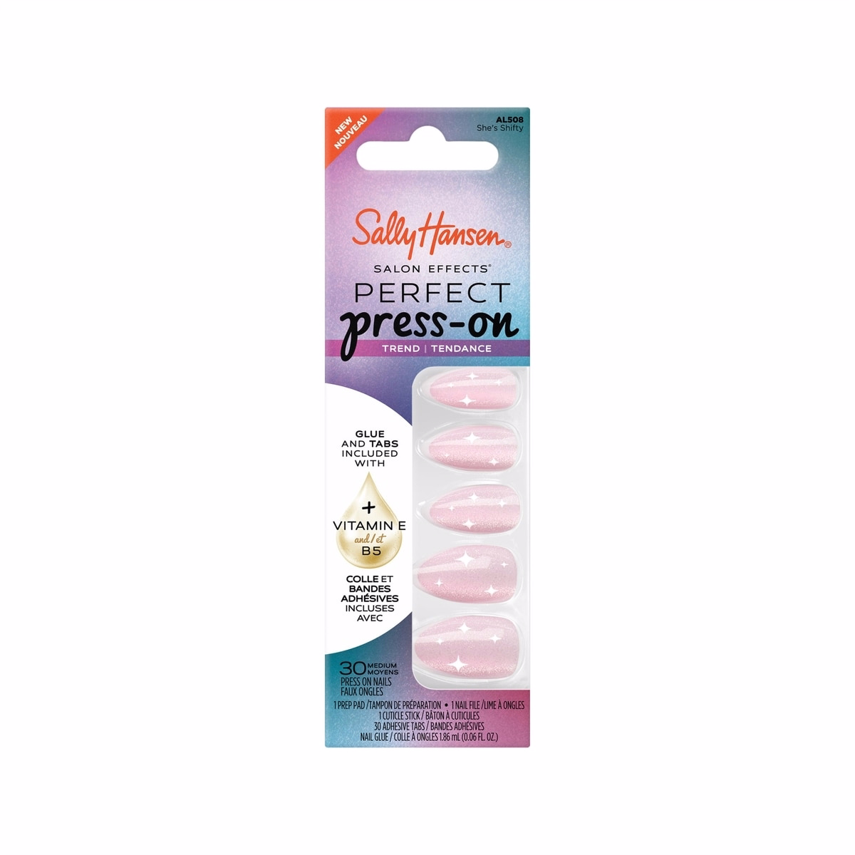 Salon Effects Perfect Press-On Nails,She's Shifty, Flawless Manicure, Easy to Apply, Long-Lasting Salon Effects Perfect Press-On Nails,She's Shifty, Flawless Manicure, Easy to Apply, Long-Lasting
