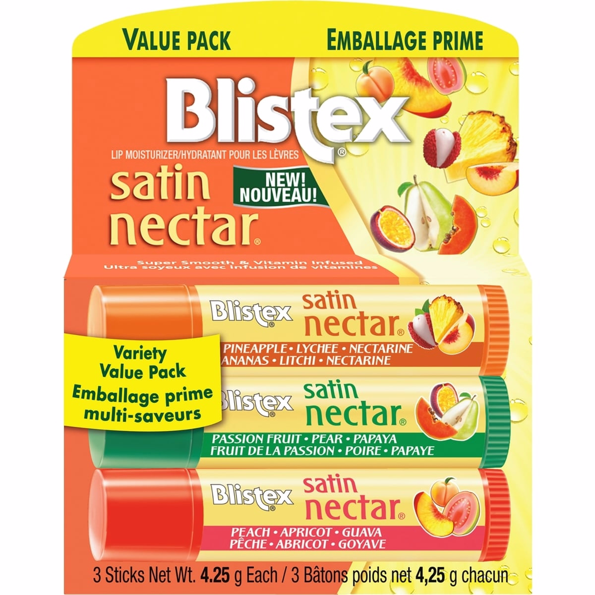 Blistex Satin Nectar 립밤 Satin Nectar 3팩 3 g