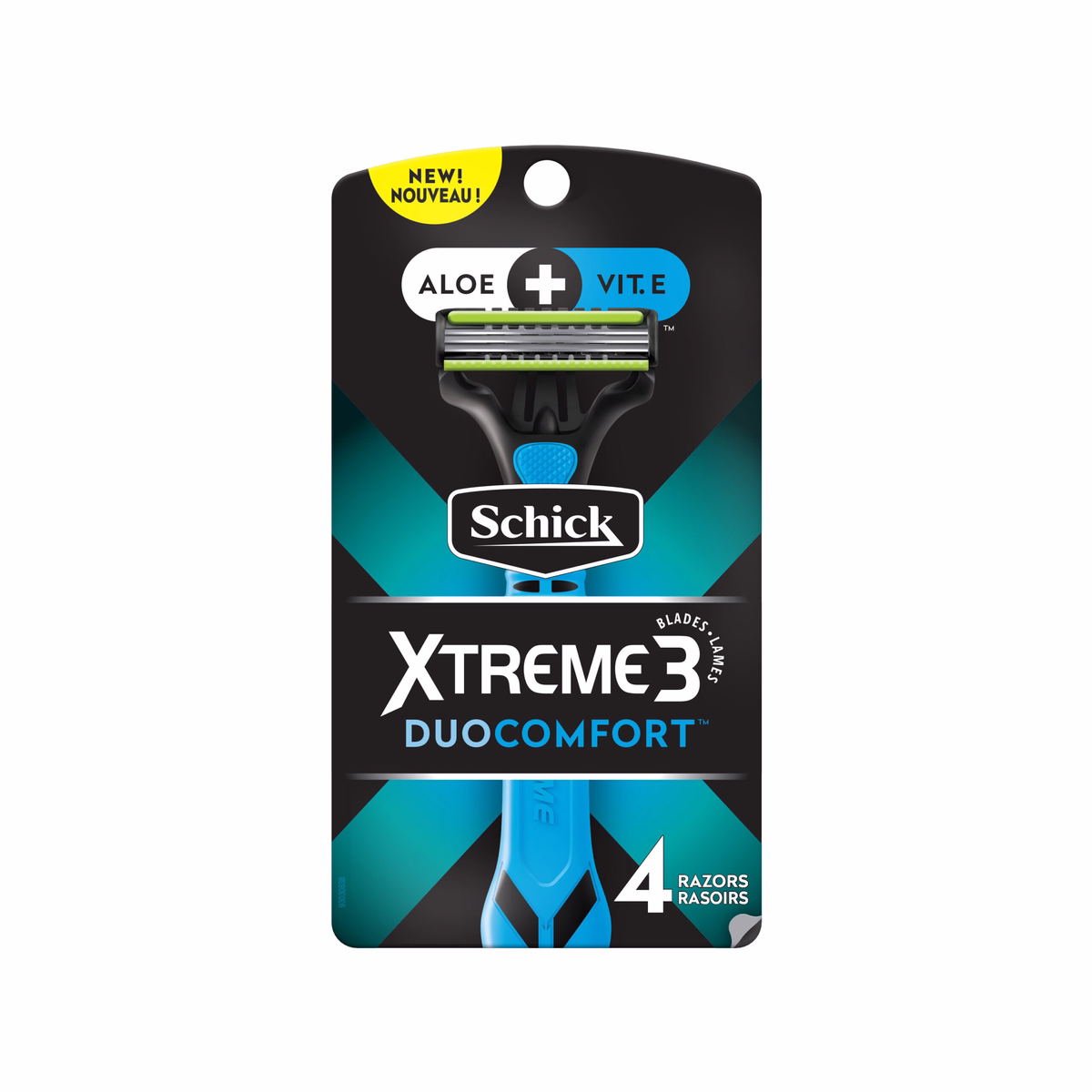 Schick Xtreme 3 듀오컴포트 일회용 면도기 4개