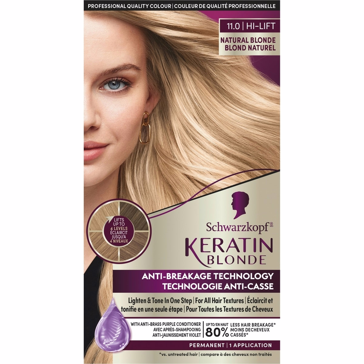 Schwarzkopf Keratin Blonde Permanent Hair Colour Cream, 11.0 Natural Blonde, 1 Pack Schwarzkopf Keratin Blonde Permanent Hair Colour Cream, 11.0 Natural Blonde, 1 Pack