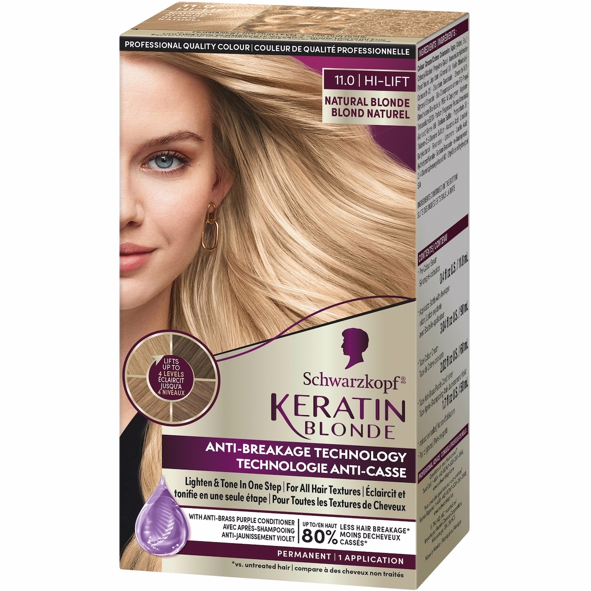 Schwarzkopf Keratin Blonde Permanent Hair Colour Cream, 11.0 Natural Blonde, 1 Pack Schwarzkopf Keratin Blonde Permanent Hair Colour Cream, 11.0 Natural Blonde, 1 Pack