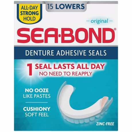Sea-Bond Original Denture Adhesive Seals Lower, 15 units