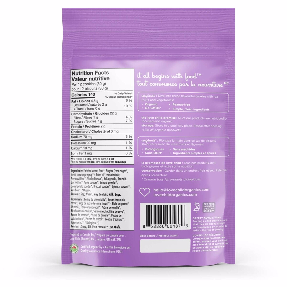 Sea Friends Arrowroot Vanilla Cookies