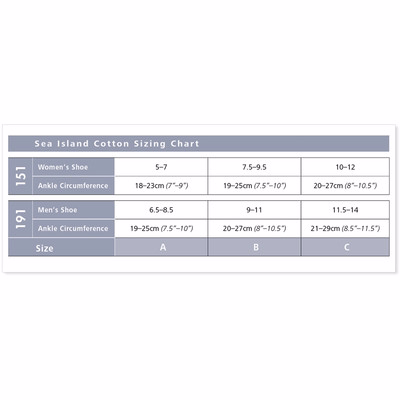 Sea Island Cotton 151ca99 15-20mmhg Womens Closed Toe, Calf Socks - Black, Size A Sea Island Cotton 151ca99 15-20mmhg Womens Closed Toe, Calf Socks - Black, Size A