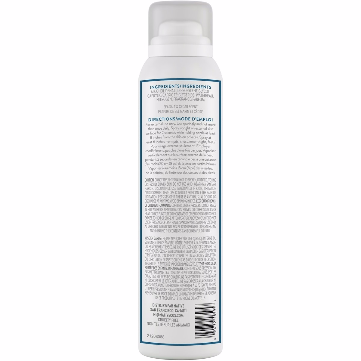 Sea Salt & Cedar Whole Body Deodorant Spray