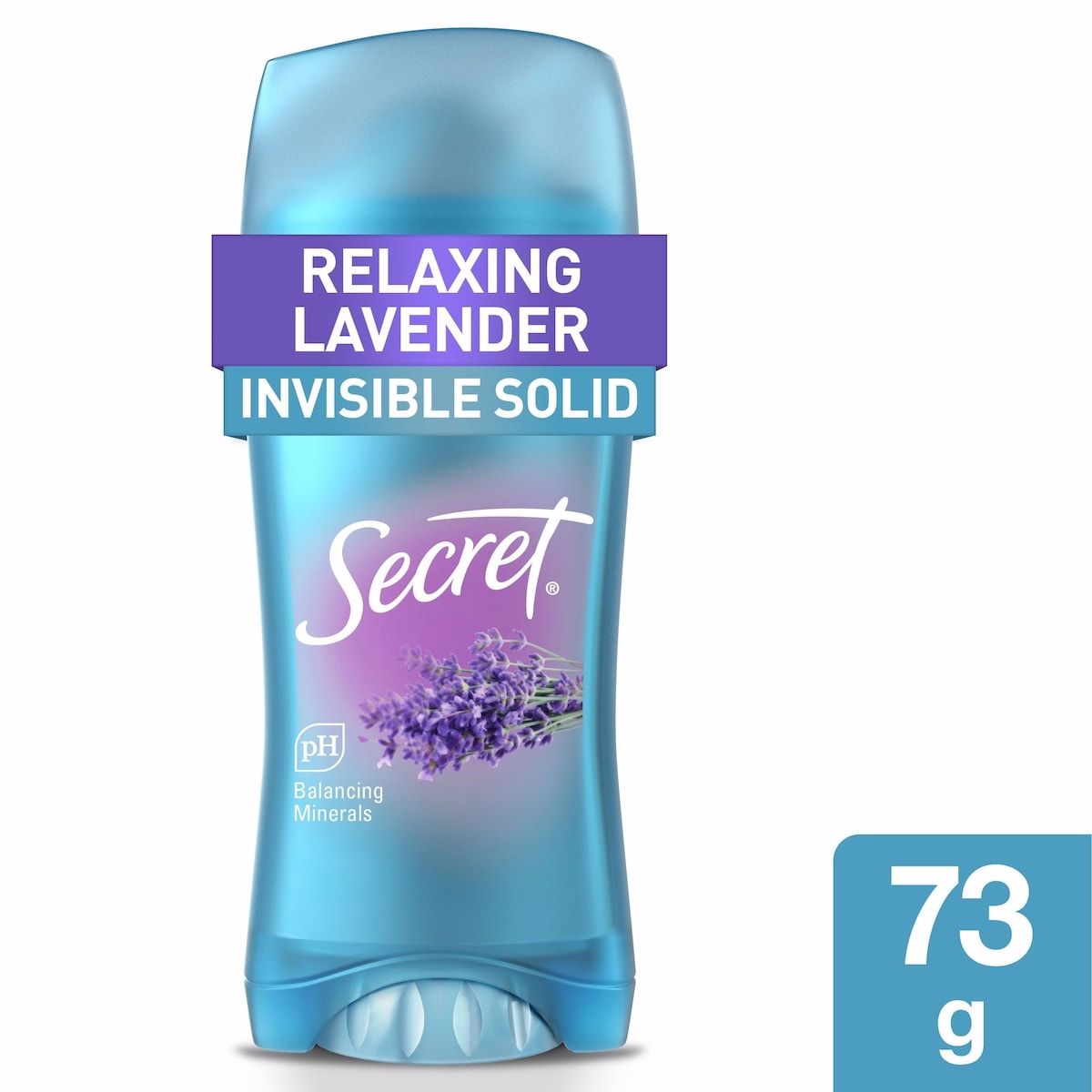 Secret Invisible Solid Antiperspirant and Deodorant, Lavender Scent, 73 grams