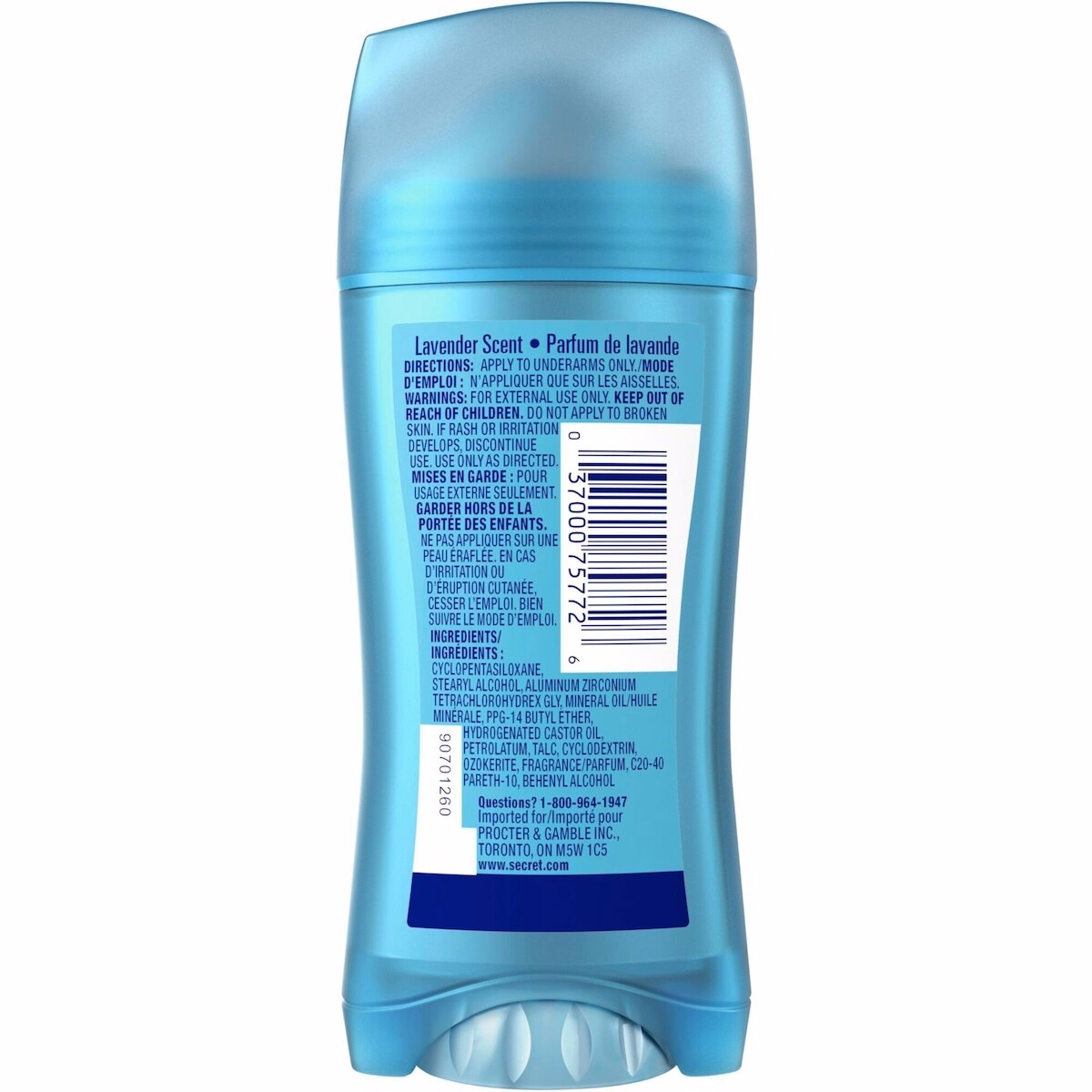 Secret Invisible Solid Antiperspirant and Deodorant, Lavender Scent, 73 grams Secret Invisible Solid Antiperspirant and Deodorant, Lavender Scent, 73 grams