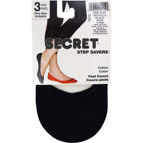 Secret Step Savers 3pack Foot Covers Assorted One Size