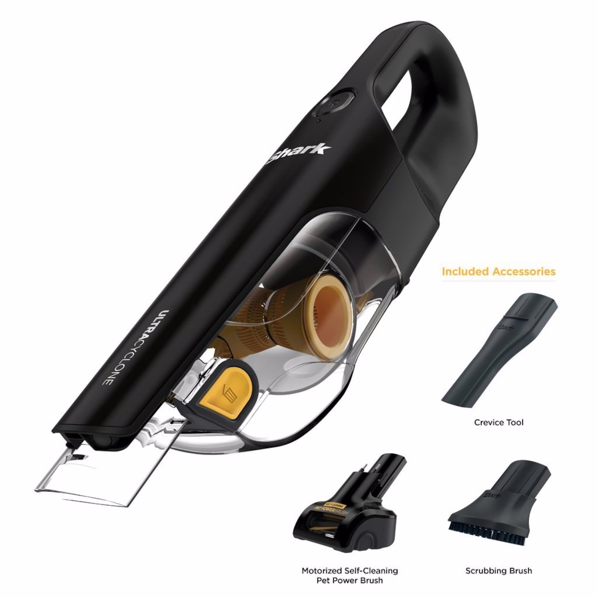 Shark UltraCyclone Pet Pro+ CH951 Cordless Hand Vac with Self-Cleaning Pet Power Brush - Black