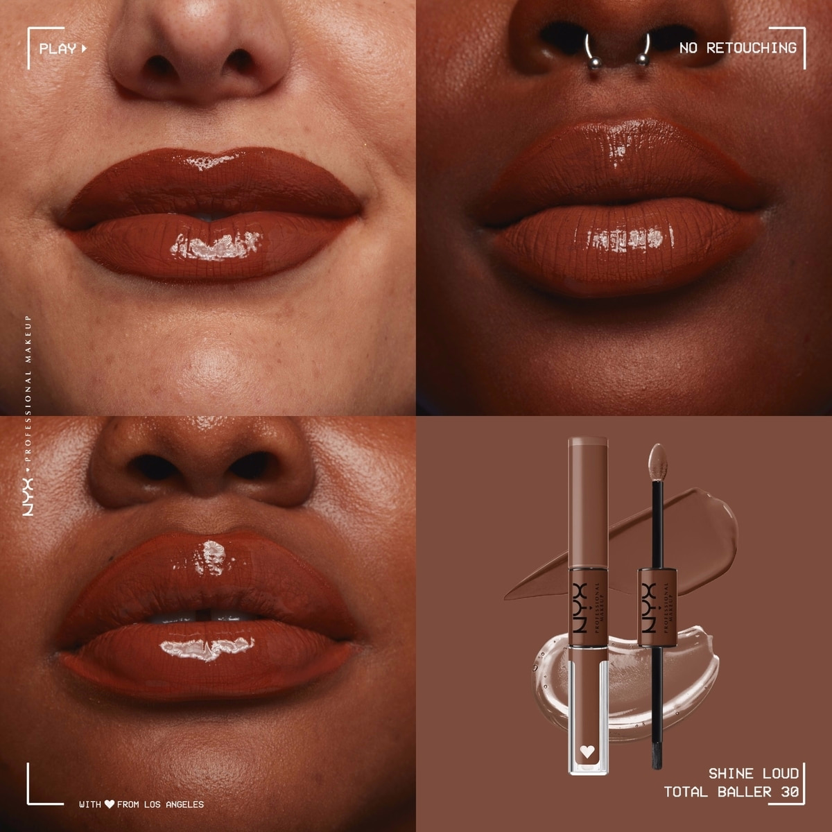 Couleur Lèvres Shine Loud Haute Brillance, tenue 16H, Formule végan