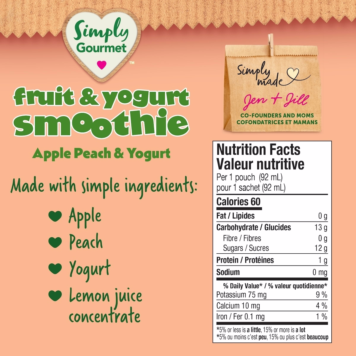 Simply Gourmet Apple Peach & Yogurt Smoothie Simply Gourmet Apple Peach & Yogurt Smoothie
