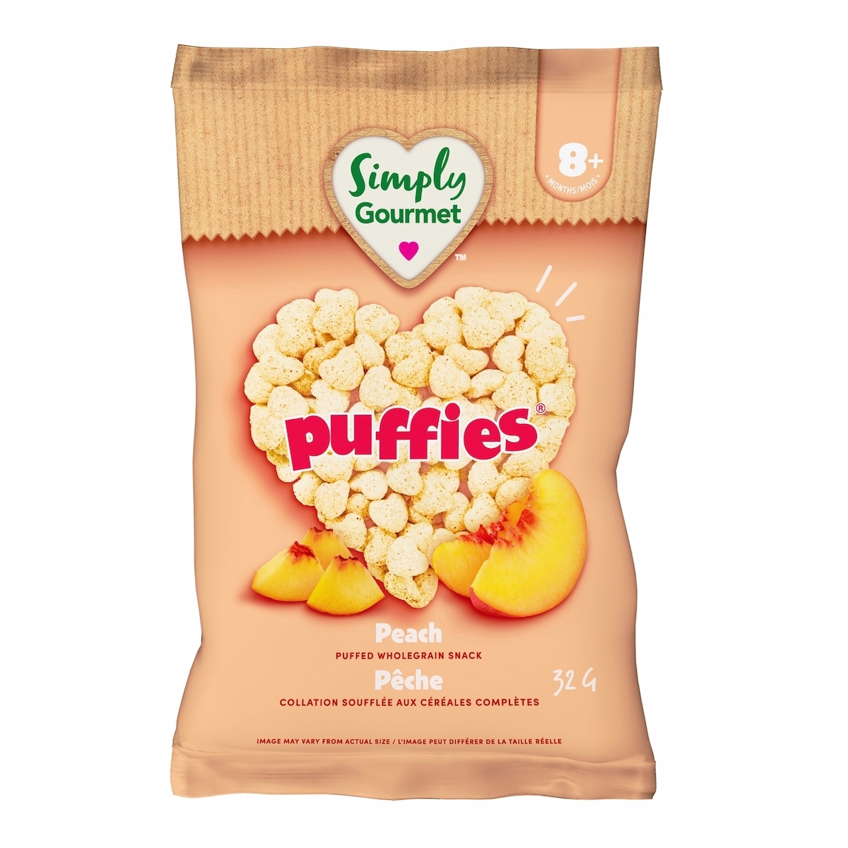 Simply Gourmet Peach Puffies baby snack