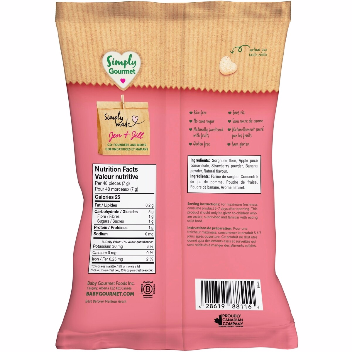 Simply Gourmet Puffies Strawberry Banana baby snack