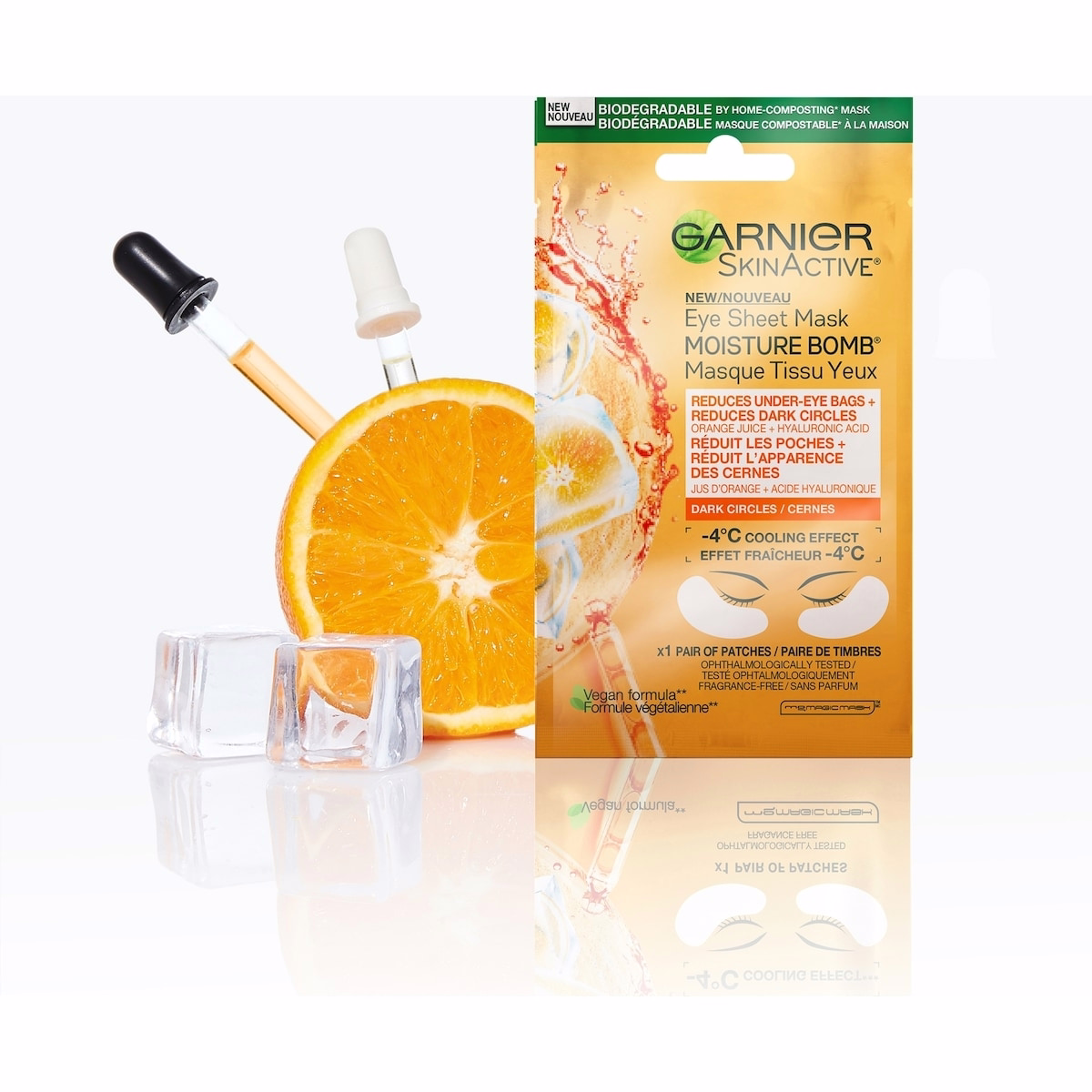 Garnier Masque feuille éclaircissant pour les yeux SkinActive Moisture Bomb