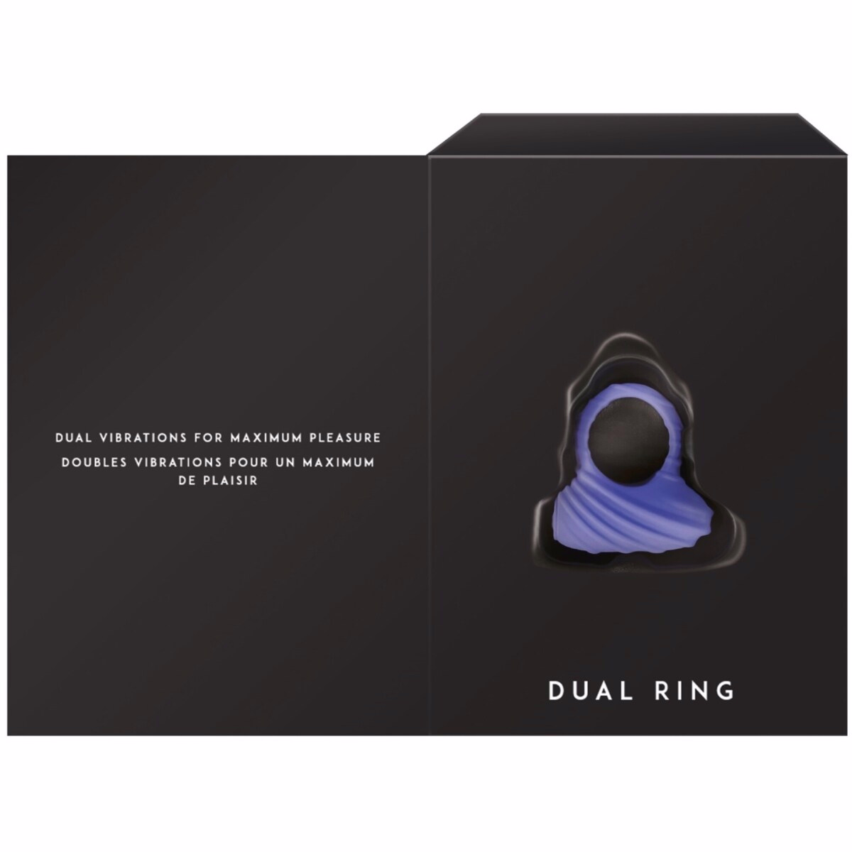 SKYN Dual Ring 1 Vibrating Ring & Sensual Massager, Ribbed Texture, 3 Variable Speeds, Rechargeable.